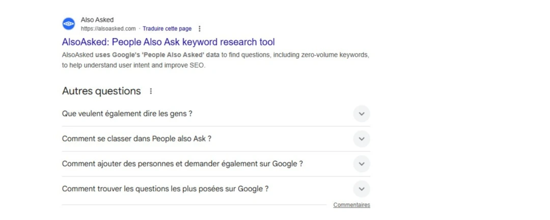 Photo de couverture de l'article sur People Also Ask
